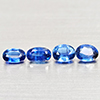 Natural Blue Kyanite 1.32 Ct. 4 Pcs Oval Shape Gemstones From Sri - Lanka