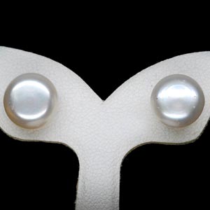11.21 Ct. Cute Natural White Color Pearl Silver Earring