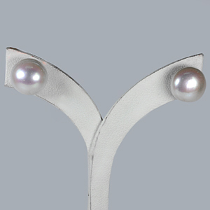 11.14 Ct. Vivacious Natural White Pearl Silver Earring