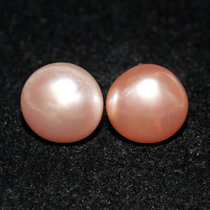 11.12 Ct. Nice Natural Orange Pearl Silver Earring