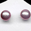 7.25 Ct. 8.1 Mm. Round Cab Natural Pearl Silver Earring