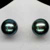 7.25 Ct. 7.9 Mm. Round Cab Natural Pearl Silver Earring