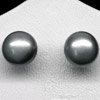 7.91 Ct. 8.3 Mm. Round Cab Natural Pearl Silver Earring