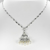 8.80 G. Natural White Pearl Nickel Necklace Unheated