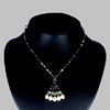 8.99 G.  Natural White Pearl Nickel Necklace Unheated