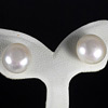9.76 Ct. Cute Natural White Color Pearl Silver Earring