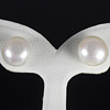 13.78 Ct. Cute Natural White Color Pearl Silver Earring