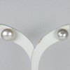 13.42 Ct. Luxurious Natural White Pearl Silver Earring
