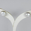 13.56 Ct. Beautiful Natural White Pearl Silver Earring