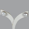 12.93 Ct. 10.2 Mm Aglow Natural Pearl Silver Earring