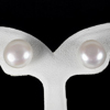 12.75 Ct. Cute Natural White Color Pearl Silver Earring