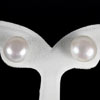 12.35 Ct. Cute Natural White Color Pearl Silver Earring