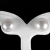 12.77 Ct. Cute Natural White Color Pearl Silver Earring