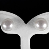 13.73 Ct. Cute Natural White Color Pearl Silver Earring