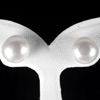 12.97 Ct. Cute Natural White Color Pearl Silver Earring