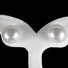 13.16 Ct. Cute Natural White Color Pearl Silver Earring