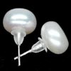 12.70 Ct. Pretty Natural White Pearl Silver Earring