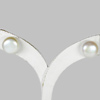 12.72 Ct. Cute Natural White Color Pearl Silver Earring