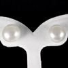 14.62 Ct. Natural White Color Pearl Silver Earrings