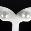 13.94 Ct. Round Natural White Pearl Silver Earrings