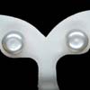 13.67 Ct Cute Natural White Color Pearl Silver Earrings