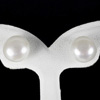 14.59 Ct. Natural White Color Pearl Silver Earrings
