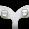 12.50 Ct. Natural White Color Pearl Silver Earrings