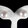 15.56 Ct. Natural White Color Pearl Silver Earrings