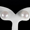 15.41 Ct. Round Natural White Pearl Silver Earrings 15.41 Ct. Round Natural White Pearl Silver Earrings