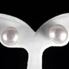 13.72 Ct Nice Natural White Color Pearl Silver Earrings