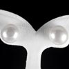 14.86 Ct Nice Natural White Color Pearl Silver Earrings