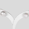 14.11 Ct Cute Natural White Color Pearl Silver Earrings