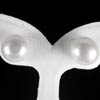 14.67 Ct. Natural White Color Pearl Silver Earrings