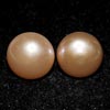 10.50 Ct. Nice Natural Orange Pink Pearl Silver Earring