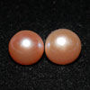 11.67 Ct. Nice Natural Orange Pearl Silver Earring