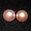 12.17 Ct. Nice Natural Orange Pearl Silver Earrings
