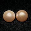 11.00 Ct. Nice Natural Orange Pearl Silver Earring