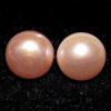 11.61 Ct. Nice Natural Orange Pearl Silver Earrings