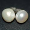 13.98 Ct. Charming Natural White Pearl Silver Earrings