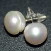 13.27 Ct. Charming Natural White Pearl Silver Earrings