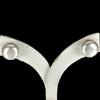 13.57 Ct. Round Natural White Pearl Silver Earrings
