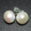 13.84 Ct Attractive Natural White Pearl Silver Earrings