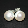 14.77 Ct Attractive Natural White Pearl Silver Earrings
