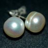 15.10 Ct.  Attractive Natural White Pearl Silver Earrings