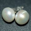 13.71 Ct. Charming Natural White Pearl Silver Earrings