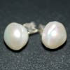 13.99 Ct. Charming Natural White Pearl Silver Earrings