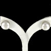 14.95 Ct. Natural White Pearl Silver Earrings China