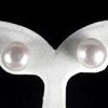 14.26 Ct. Alluring Natural White Pearl Silver Earrings