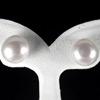 13.27 Ct. Alluring Natural White Pearl Silver Earrings