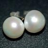 14.25 Ct. Nice Natural White Pearl Silver Earring China